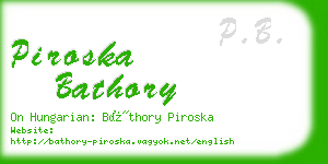 piroska bathory business card